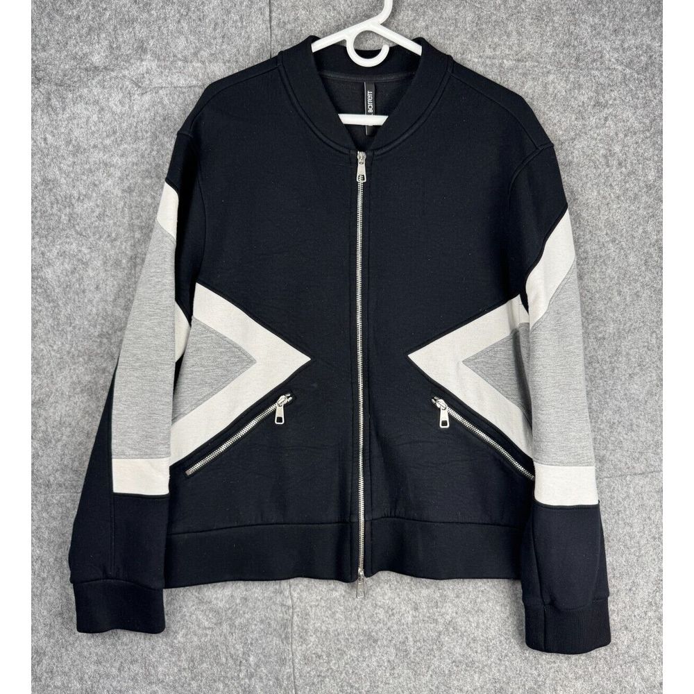 Neil Barrett Jacket Men's XL Full Zip Geometric Color Block Heavy Fleece